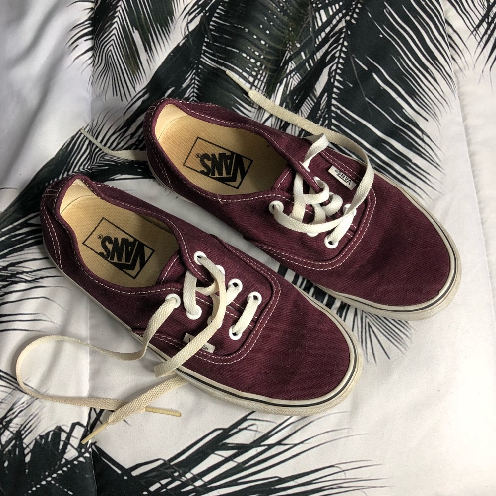 Maroon Authentic Vans